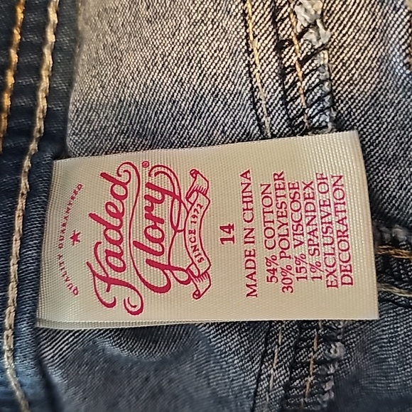 Womens FADED GLORY Demin/Jean's. Blue. Size 14 - Picture 6 of 10